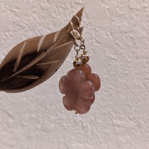 Pink flower earrings